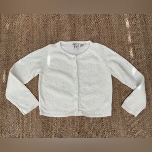 Michael Simon 1997  New York med white beaded cardigan